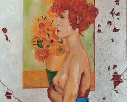 Israels vrouw zonnebloemen Gogh